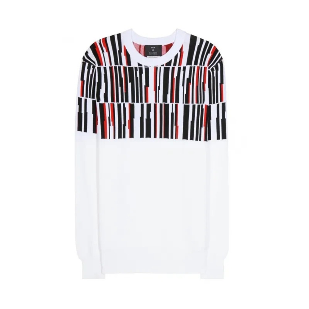 EDUN X BARNEYS NEW YORK Sweater Unisex Small Pullover White Knit Crew VOGUE $663